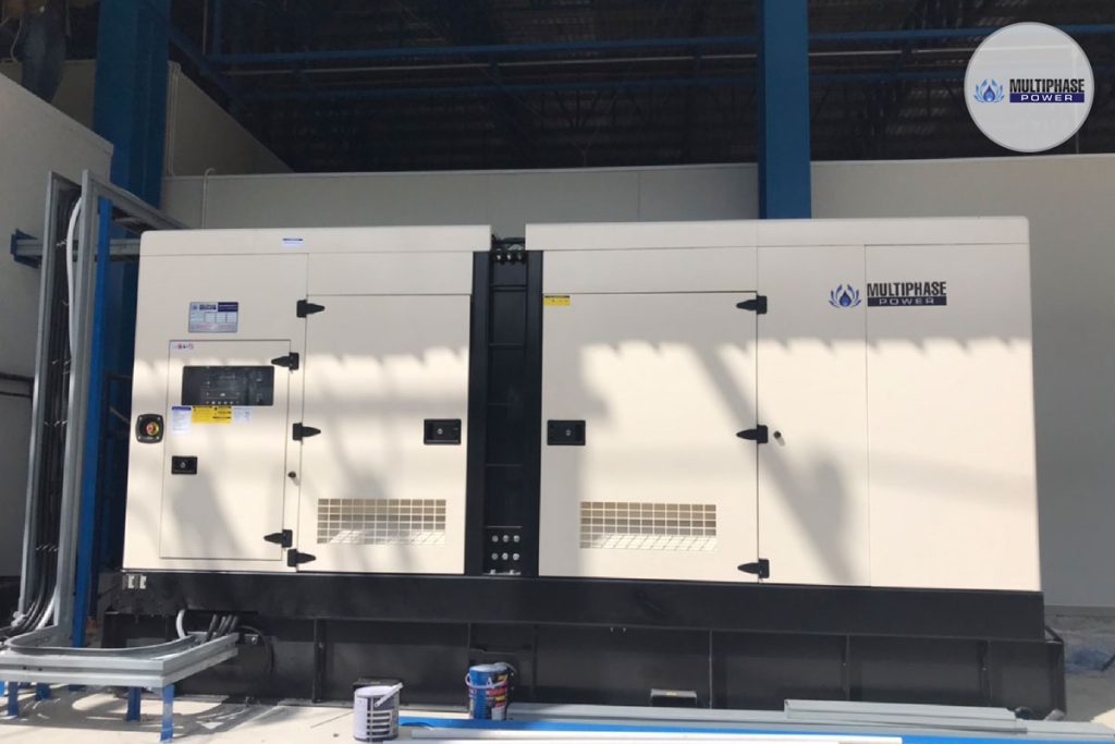 312 kVA silent-type diesel generator set from Multiphase Power