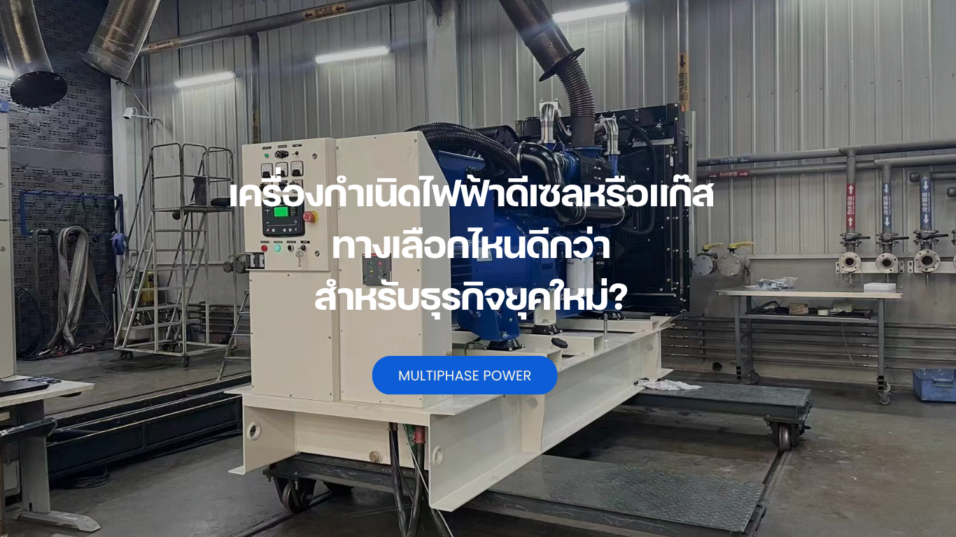 เครื่องกำเนิดไฟฟ้าดีเซลหรือแก๊ส – ทางเลือกไหนดีกว่าสำหรับธุรกิจยุคใหม่?