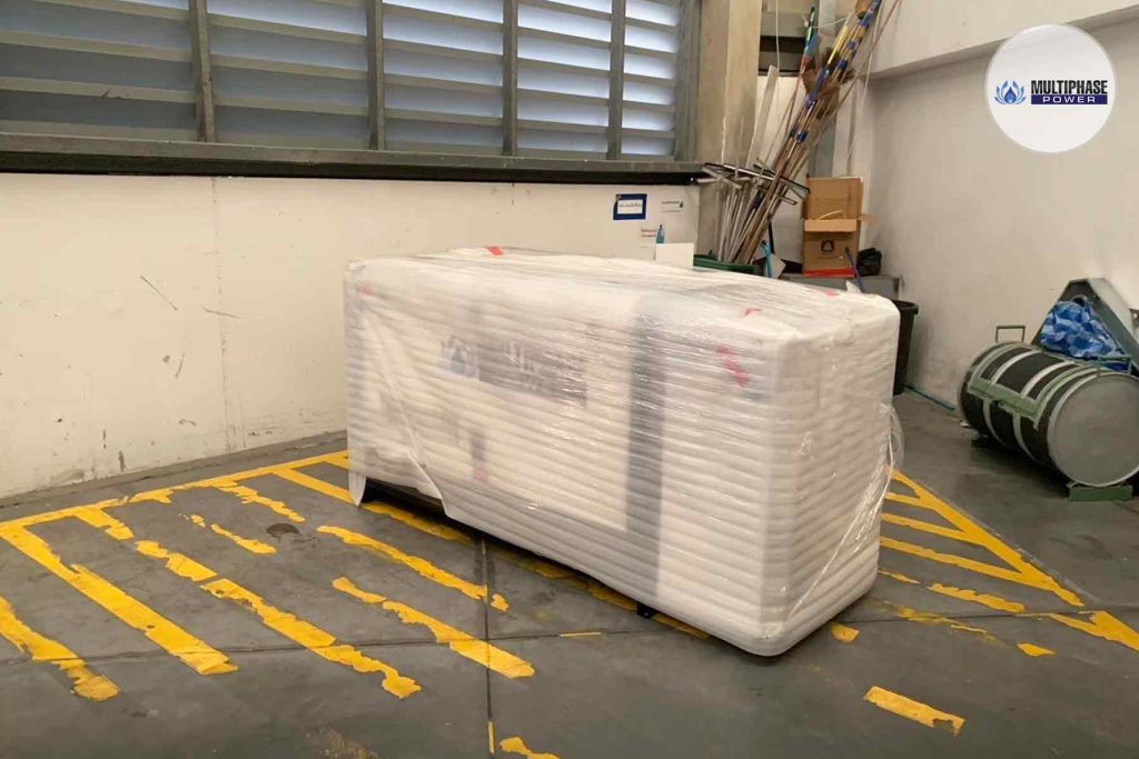 33 kVA 3-phase silent-type diesel generator set and ATS from Multiphase Power