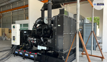 installation of a 1000 kVA open-type diesel generator set from Multiphase Power for factory use, providing reliable backup power to support continuous operations.