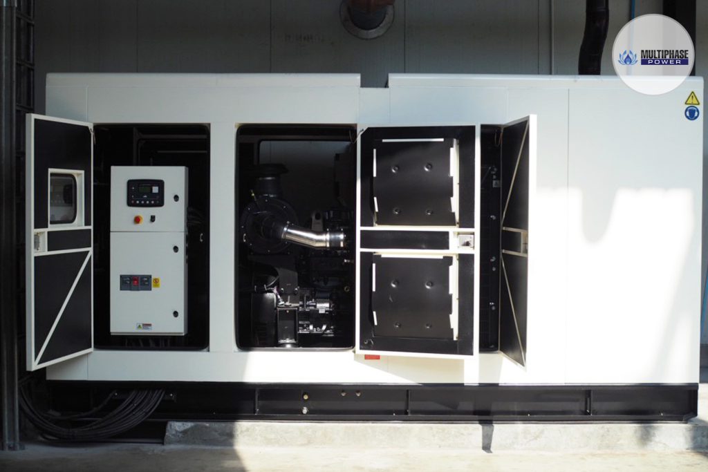 installation of a 500 kVA silent-type diesel generator set from Multiphase Power