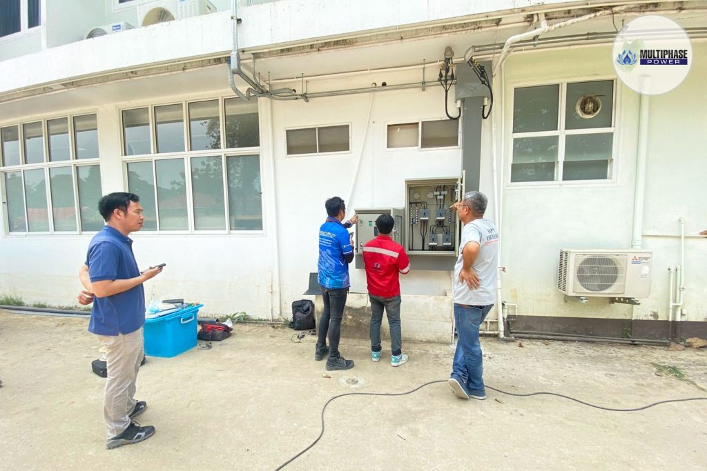 installation of a 60 kVA 3-phase diesel generator set with ATS from Multiphase Power