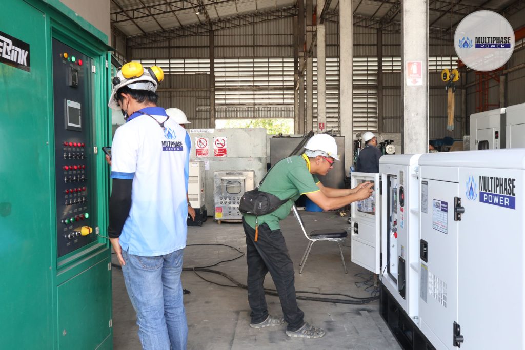 เครื่องกำเนิดไฟฟ้าดีเซลชนิดเก็บเสียง ขนาด 69 kVA แบรนด์มัลติเฟส พาวเวอร์ (Multiphase Power)
