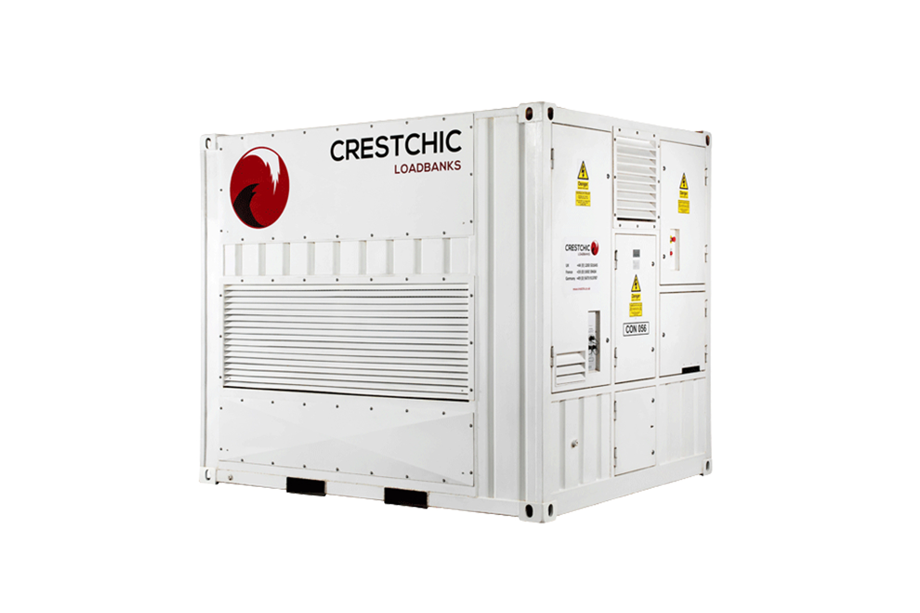 Crestchic air-cooled resistive load banks from 10kW to 6000kW for generator testing, UPS commissioning, and data center validation.